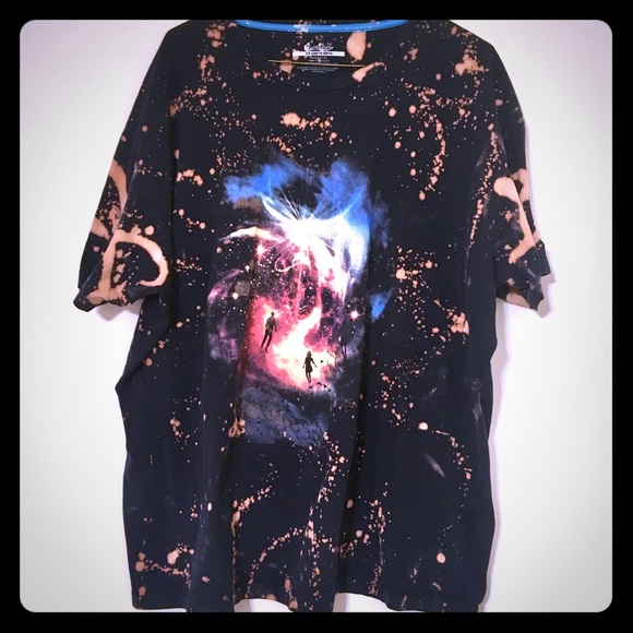 Other - Black Galaxy Custom Bleached/Distressed T-shirt
